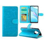 For Xiaomi Mi 10T Lite Crazy Horse Texture Leather Horizontal Flip Protective Case with Holder & Card Slots & Wallet & Photo Frame(Baby Blue)