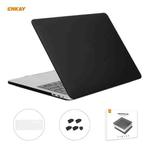 ENKAY 3 in 1 Matte Laptop Protective Case + US Version TPU Keyboard Film + Anti-dust Plugs Set for MacBook Pro 13.3 inch A1706 / A1989 / A2159 (with Touch Bar)(Black)