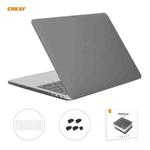 ENKAY 3 in 1 Matte Laptop Protective Case + EU Version TPU Keyboard Film + Anti-dust Plugs Set for MacBook Pro 13.3 inch A1706 / A1989 / A2159 (with Touch Bar)(Grey)