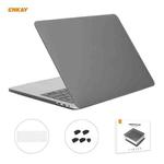 ENKAY 3 in 1 Matte Laptop Protective Case + US Version TPU Keyboard Film + Anti-dust Plugs Set for MacBook Pro 15.4 inch A1707 & A1990 (with Touch Bar)(Grey)
