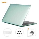 ENKAY 3 in 1 Crystal Laptop Protective Case + US Version TPU Keyboard Film + Anti-dust Plugs Set for MacBook Air 13.3 inch A1932 (2018)(Green)