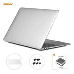 For MacBook Air 13.3 inch A1932 2018 ENKAY 3 in 1 Crystal Laptop Protective Case and EU Version TPU Keyboard Film and Anti-dust Plugs Set(Transparent)