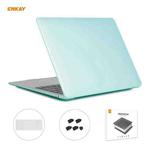 ENKAY 3 in 1 Matte Laptop Protective Case + EU Version TPU Keyboard Film + Anti-dust Plugs Set for MacBook Air 13.3 inch A2179 & A2337 (2020)(Green)