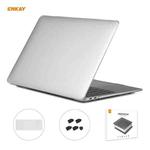 For MacBook Air 13.3 inch A2179 & A2337 2020 ENKAY 3 in 1 Crystal Laptop Protective Case + EU Version TPU Keyboard Film + Anti-dust Plugs Set(Transparent)