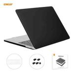 ENKAY 3 in 1 Matte Laptop Protective Case + EU Version TPU Keyboard Film + Anti-dust Plugs Set for MacBook Pro 13.3 inch A2251 & A2289 & A2338 (with Touch Bar)(Black)