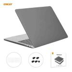 ENKAY 3 in 1 Matte Laptop Protective Case + US Version TPU Keyboard Film + Anti-dust Plugs Set for MacBook Pro 16 inch A2141 (with Touch Bar)(Grey)