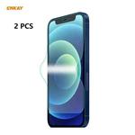 2 PCS ENKAY Hat-Prince 0.1mm 3D Full Screen Protector Explosion-proof Hydrogel Film For iPhone 12 / 12 Pro