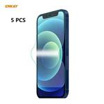 5 PCS ENKAY Hat-Prince 0.1mm 3D Full Screen Protector Explosion-proof Hydrogel Film For iPhone 12 mini