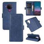 For Nokia 5.4 Dual-side Magnetic Buckle Horizontal Flip Leather Case with Holder & Card Slots & Wallet(Dark Blue)