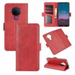 For Nokia 5.4 Dual-side Magnetic Buckle Horizontal Flip Leather Case with Holder & Card Slots & Wallet(Red)