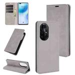 For Huawei nova 8 Pro 5G Retro-skin Business Magnetic Suction Leather Case with Holder & Card Slots & Wallet(Grey)