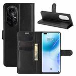 For Huawei nova 8 Pro 5G Litchi Texture Horizontal Flip Protective Case with Holder & Card Slots & Wallet(Black)