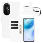 For Huawei nova 8 Pro 5G Litchi Texture Horizontal Flip Protective Case with Holder & Card Slots & Wallet(White)