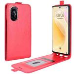 For Huawei nova 8 5G R64 Texture Single Vertical Flip Leather Protective Case with Card Slots & Photo Frame(Red)