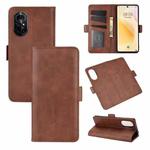 For Huawei nova 8 5G Dual-side Magnetic Buckle Horizontal Flip Leather Case with Holder & Card Slots & Wallet(Brown)