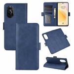 For Huawei nova 8 5G Dual-side Magnetic Buckle Horizontal Flip Leather Case with Holder & Card Slots & Wallet(Dark Blue)