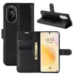 For Huawei nova 8 5G Litchi Texture Horizontal Flip Protective Case with Holder & Card Slots & Wallet(Black)