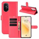 For Huawei nova 8 5G Litchi Texture Horizontal Flip Protective Case with Holder & Card Slots & Wallet(Red)