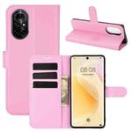 For Huawei nova 8 5G Litchi Texture Horizontal Flip Protective Case with Holder & Card Slots & Wallet(Pink)