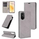 For Huawei nova 8 5G Retro-skin Business Magnetic Suction Leather Case with Holder & Card Slots & Wallet(Grey)