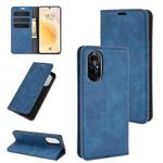 For Huawei nova 8 5G Retro-skin Business Magnetic Suction Leather Case with Holder & Card Slots & Wallet(Dark Blue)