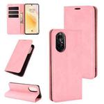 For Huawei nova 8 5G Retro-skin Business Magnetic Suction Leather Case with Holder & Card Slots & Wallet(Pink)