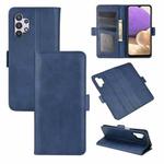 For Samsung Galaxy A32 5G Dual-side Magnetic Buckle Horizontal Flip Leather Case with Holder & Card Slots & Wallet(Dark Blue)