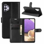 For Samsung Galaxy A32 5G Litchi Texture Horizontal Flip Protective Case with Holder & Card Slots & Wallet(Black)