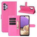 For Samsung Galaxy A32 5G Litchi Texture Horizontal Flip Protective Case with Holder & Card Slots & Wallet(Rose Red)