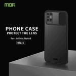 For INFINIX Note8 MOFI Xing Dun Series PC + TPU Anti-peep Waterproof And Anti-drop All-inclusive Protective Shell, Translucent Frosted(Black)