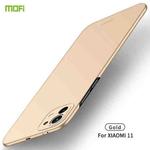 For Xiaomi Mi 11 MOFI Frosted PC Ultra-thin Hard Case(Gold)