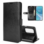 For OnePlus 9 R64 Texture Single Horizontal Flip Protective Case with Holder & Card Slots & Wallet& Photo Frame(Black)