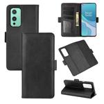 For OnePlus 9 Dual-side Magnetic Buckle Horizontal Flip Leather Case with Holder & Card Slots & Wallet(Black)
