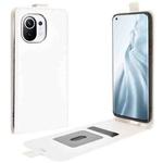 For Xiaomi Mi 11 R64 Texture Single Vertical Flip Leather Protective Case with Card Slots & Photo Frame(White)