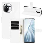 For Xiaomi Mi 11 Litchi Texture Horizontal Flip Protective Case with Holder & Card Slots & Wallet(White)