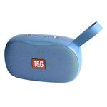 T&G TG173 TWS Subwoofer Bluetooth Speaker With Braided Cord, Support USB / AUX / TF Card / FM(Blue)