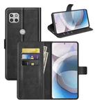 For Motorola One 5G Ace Retro Calf Pattern Buckle Horizontal Flip Leather Case with Holder & Card Slots & Wallet(Black)