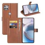 For Motorola One 5G Ace Retro Calf Pattern Buckle Horizontal Flip Leather Case with Holder & Card Slots & Wallet(Light Brown)