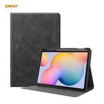 ENKAY ENK-8025 Cow Texture PU Leather + TPU Smart Case with Pen Slot for Samsung Galaxy Tab S6 Lite P610 / P615 / Tab S6 Lite 2022 / P613 / P619(Black)