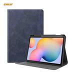 ENKAY ENK-8025 Cow Texture PU Leather + TPU Smart Case with Pen Slot for Samsung Galaxy Tab S6 Lite P610 / P615 / Tab S6 Lite 2022 / P613 / P619(Dark Blue)