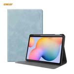 ENKAY ENK-8025 Cow Texture PU Leather + TPU Smart Case with Pen Slot for Samsung Galaxy Tab S6 Lite P610 / P615 / Tab S6 Lite 2022 / P613 / P619(Sky Blue)