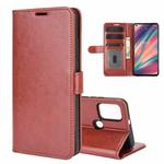 For wiko view 5 R64 Texture Single Horizontal Flip Protective Case with Holder & Card Slots & Wallet& Photo Frame(Brown)