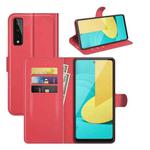 For LG Stylo 7 5G Litchi Texture Horizontal Flip Protective Case with Holder & Card Slots & Wallet(Red)