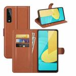 For LG Stylo 7 5G Litchi Texture Horizontal Flip Protective Case with Holder & Card Slots & Wallet(Brown)