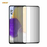 For Samsung Galaxy A72 5G / 4G 10pcs ENKAY Hat-Prince Full Glue 0.26mm 9H 2.5D Tempered Glass Full Coverage Film