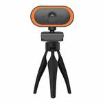C11 2K Picture Quality HD Without Distortion 360 Degrees Rotate Built-in Microphone Sound Clear Webcams with Tripod(Orange)