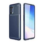 For OPPO Find X3 Carbon Fiber Texture Shockproof TPU Case(Blue)