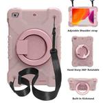 PC + Silicone Shockproof Combination Case with 360 Degree Rotating Holder & Handle & Shoulder Strap For iPad mini 5 / mini 4(Rose Gold)