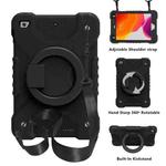 PC + Silicone Shockproof Combination Case with 360 Degree Rotating Holder & Handle & Shoulder Strap For iPad mini 5 / mini 4(Black)