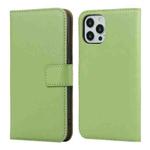 For iPhone 12 mini Plain Texture Cowhide Leather Horizontal Flip Case with Magnetic Clasp & Holder & Card Slots & Wallet (Green)